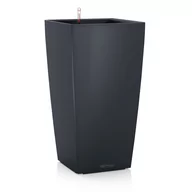 Donice - Lechuza LECHUZA CUBICO Color 22 zestaw z ozdobną doniczką i podstawką, 22 cm, łupek szary Slate - miniaturka - grafika 1