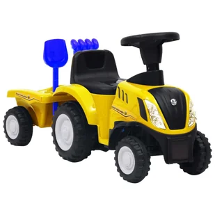 vidaXL Lumarko Traktor dla dzieci New Holland, żółty 80295 - Jeździki dla dzieci - miniaturka - grafika 1