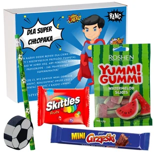 Prezent na Dzień Chłopaka PUDEŁKO ŻELKI GRZESIEK ZESTAW - Zestawy upominkowe - miniaturka - grafika 1