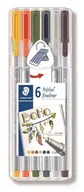 Przybory szkolne - Staedtler Cienkopis Triplus Boho 6 kolorów - miniaturka - grafika 1