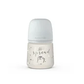 Butelki dla niemowląt - Suavinex Butelka o wolnym przepływie smoczek Sx Pro 150 ml szara korona Spread Joy - miniaturka - grafika 1