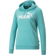 Bluzy sportowe damskie - Bluza treningowa damska Puma ESS Logo Hoodie - miniaturka - grafika 1