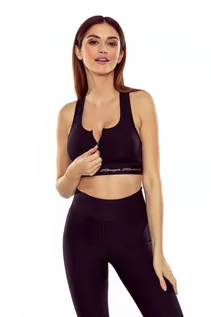 Biustonosze - Rough Radical, Stanik sportowy Sports Bra Intense Zip, Czarny, rozm. L - grafika 1