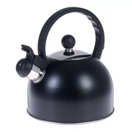 Czajniki na gaz - CZAJNIK KLASYCZNY Z GWIZDKIEM 2L STAL NIERDZEWNA CZARNY 1440 - miniaturka - grafika 1