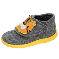 Kapcie damskie - Fischer Niemowlęta chłopcy Flexi kapcie domowe, szaro-żółte, 25 EU, szaro-żółty, 25 EU - miniaturka - grafika 1