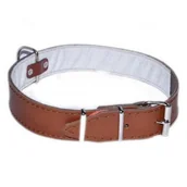 Obroże dla psów - Dino Obroża skórzana 20mm/47cm brązowa 5906040056944 - miniaturka - grafika 1