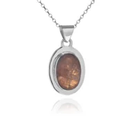 Wisiorki - ankabizuteria.pl Srebrna zawieszka z kamieniem słonecznym - miniaturka - grafika 1