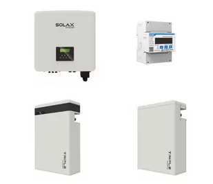 Zestaw solarny: 10kW SOLAX inwerter 3f + 17,4 kWh TRIPLE Power baterie + elektrometr 3f - Akcesoria do kolektorów i fotowoltaiki - miniaturka - grafika 1