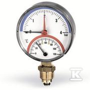 Akcesoria grzewcze - Termomanometr F+R 818 R80/120stopni C, 0-4 bar z przyłączem dolnym 1/2" - miniaturka - grafika 1