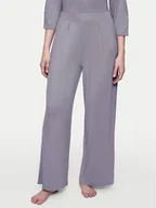 Piżamy damskie - Triumph Spodnie piżamowe Aura Spotlight 10221403 Szary Relaxed Fit - miniaturka - grafika 1