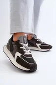 Sneakersy damskie - Sneakersy Damskie Na Platformie Memory Foam System Big Star NN274683 Czarne-37 - miniaturka - grafika 1