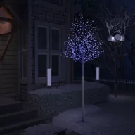 Oświetlenie świąteczne - vidaXL Drzewko z niebieskimi lampkami, 600 LED, kwiat wiśni, 300 cm - miniaturka - grafika 1