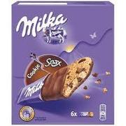 Batoniki - Milka Cookie Snax ciastka z czekoladą 6szt 165g - miniaturka - grafika 1