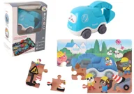 Układanki dla dzieci - Auto puzzle Przygoda drogowa koparka Pro Kids - puzzle - miniaturka - grafika 1