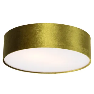 QAZQA Nowoczesna lampa sufitowa zielona 40 cm - Bęben - Oprawy, klosze i abażury - miniaturka - grafika 1