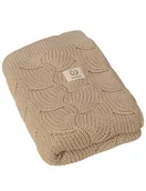 Koce i narzuty dla dzieci - Yosoy kocyk bawełniany Eco Waves Capuccino - miniaturka - grafika 1