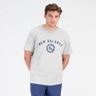 Koszulki męskie - Koszulka męska New Balance MT31904AG  szara - miniaturka - grafika 1