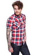 Koszule męskie - Lee Ss Western Męska Koszula Bright Red L640Nmef-Xl - miniaturka - grafika 1