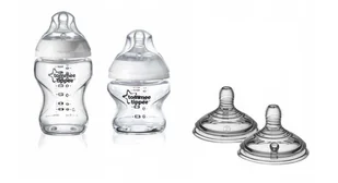 Butelki szklane dodatkowe smoczki Tommee Tippee - Butelki dla niemowląt - miniaturka - grafika 1