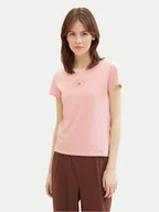 Koszulki i topy damskie - Tom Tailor Denim T-Shirt 1040185 Różowy Regular Fit - miniaturka - grafika 1