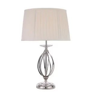 Elstead Lighting Aegean 1Lt Table Lamp Polished Nickel AG/TL POL NICKEL Elstead lampa stołowa abażurowa AG/TL POL NICKEL) - Lampy stojące - miniaturka - grafika 1