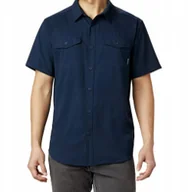 Koszulki męskie - Columbia Utilizer II Solid Short Sleeve Shirt 1577762464 Granatowe XL - miniaturka - grafika 1