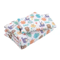 Pościel dla dzieci - Pościel bawełniana z wypełnieniem 80x100 Stwory - miniaturka - grafika 1