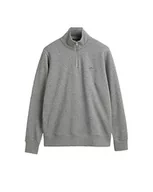 Bluzy męskie - GANT Shield Half Zip bluza męska, szary melanż, 3XL - miniaturka - grafika 1