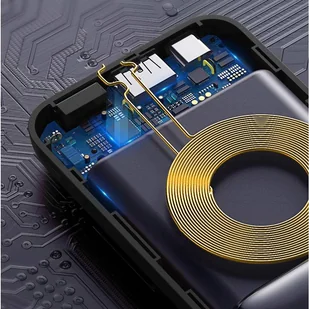 Baseus Mini S power bank 10000mAh 18W bezprzewodowa ładowarka Qi 10W USB / USB Typ C PowerDelivery QC3.0 biały (PPXFF10W-02) - Ładowarki do telefonów - miniaturka - grafika 21