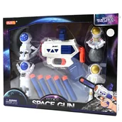 Zabawki i gry sportowe - PISTOLET NA STRZAŁKI FIGURKI ASTRONAUTÓW KOSMICZNA BROŃ PIANKOWE NABOJE - miniaturka - grafika 1