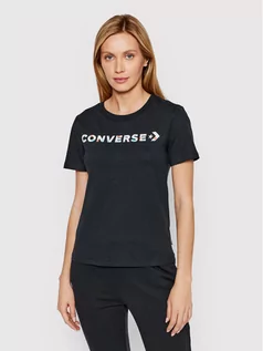 Koszulki sportowe damskie - Converse T-Shirt Icon Play Floral 10023946-A01 Czarny Standard Fit - grafika 1