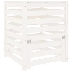 Kompostownik, biały, 63,5x63,5x77,5 cm, lite drewno sosnowe Lumarko! - Kompostowniki - miniaturka - grafika 3
