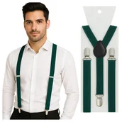 Dodatki do ubrań - Szelki do spodni 2,5 cm butelkowa zieleń - miniaturka - grafika 1