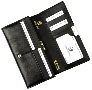 Portfel Damski Skórzany GREGORIO Skóra Licowa Duży Z Klamrą GS-100 18 x 9 x 3,5 [cm] - Portfele - miniaturka - grafika 11