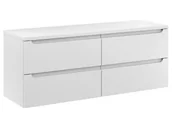 Szafki łazienkowe - Szafka Wisząca Z Blatem ETH 120 cm DUO - Biały Mat - miniaturka - grafika 1