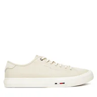 Trampki męskie - Tenisówki Tommy Hilfiger Hi Vulc Street Canvas FM0FM05515 Beżowy - miniaturka - grafika 1