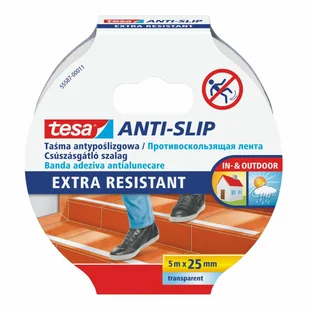 Taśma antypoślizgowa przezroczysta 5m x 25mm - Taśmy klejące - miniaturka - grafika 1