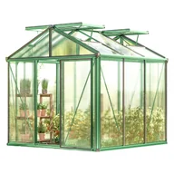 Szklarnie ogrodowe - GFP szklarnia Diamas 21 Premium 235x235 cm - grube panele poliwęglanowe ok. 16 mm - kolor: zielony - miniaturka - grafika 1