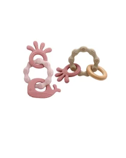 Zestaw Dwóch Gryzaków [Kolor Różowy] - Gryzaki dla dzieci - miniaturka - grafika 1