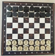 Gry planszowe - Deska szachowa mini/ Plansza szachowa/ plansza z figurami/ szachy/warcaby - miniaturka - grafika 1