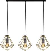 Lampy sufitowe - Kaja lampa wisząca Gold 3xE27 mosiądz/czarna K-4812 - miniaturka - grafika 1