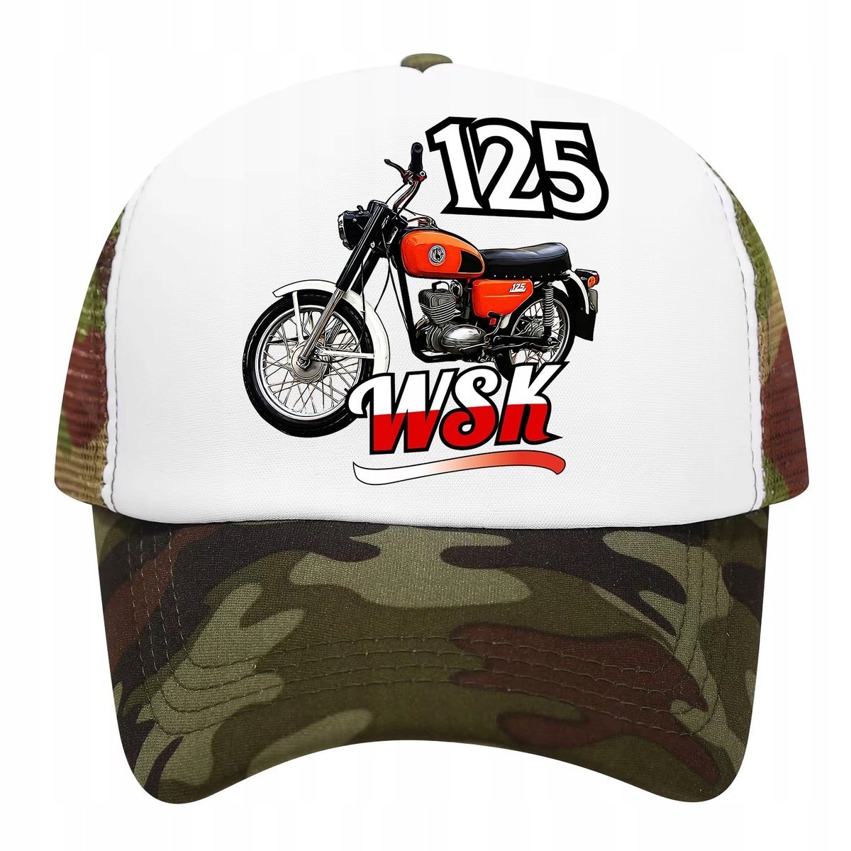 Czapka z daszkiem trucker siateczka tirówka WSK 125 motor motocykl fan 05