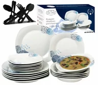 Talerze - Serwis talerzy zestaw komplet OBIADOWY 18el 6 osób - miniaturka - grafika 1