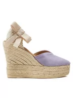 Espadryle damskie - Manebi Espadryle Hamptons Heart-Shaped Wedge Espadrilles W 1.3 WH Fioletowy - miniaturka - grafika 1