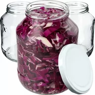 Pojemniki kuchenne - Szklany słój Boro 1,7L 89mm + wieczko białe 4 szt. - miniaturka - grafika 1