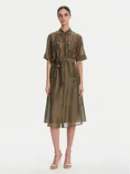 Sukienki - Fracomina Sukienka koszulowa FS25SD2007W78501 Zielony Regular Fit - miniaturka - grafika 1