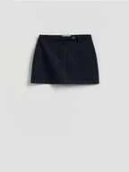 Spódnice - Reserved - Jeansowa spódnica mini - granatowy - miniaturka - grafika 1