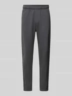 Spodnie sportowe męskie - Spodnie dresowe z elastycznym ściągaczem - miniaturka - grafika 1