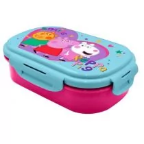 Śniadaniówka + sztućce Świnka Peppa 21x14x6 cm - Lunch boxy - miniaturka - grafika 1