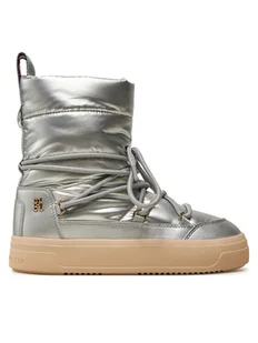 Tommy Hilfiger Śniegowce FW0FW08442 Srebrny - Śniegowce damskie - miniaturka - grafika 1